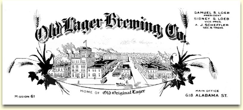 Old Lager Brewing Co. letterhead c.1918